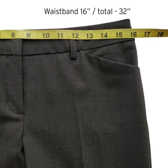 Express Studio Editor Pants Trousers Career Work Office Wear Dark Brown Size 4 - Picture 10 of 14
